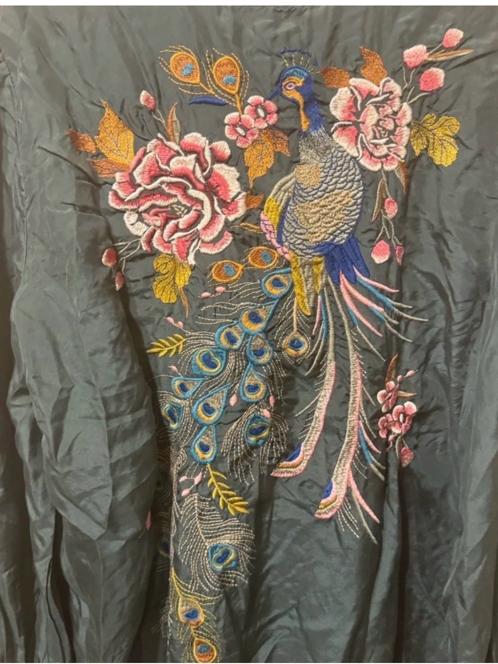 BEAUTIFUL JOHNNY WAS GREEN SILK QUITO VICTORIAN PRAIRIE BLOUSE
 NEW WITH TAGS - Picture 9 of 11